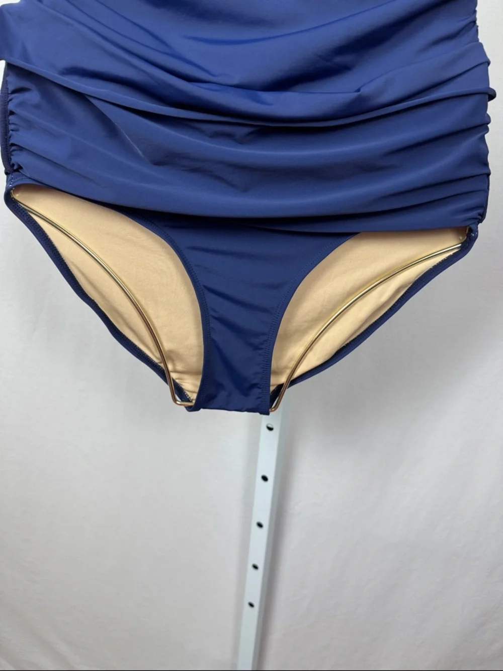 Tart Swim Women’s Size XS Blue Halter Ruched One-Piece Swim Dress with Bra Pads